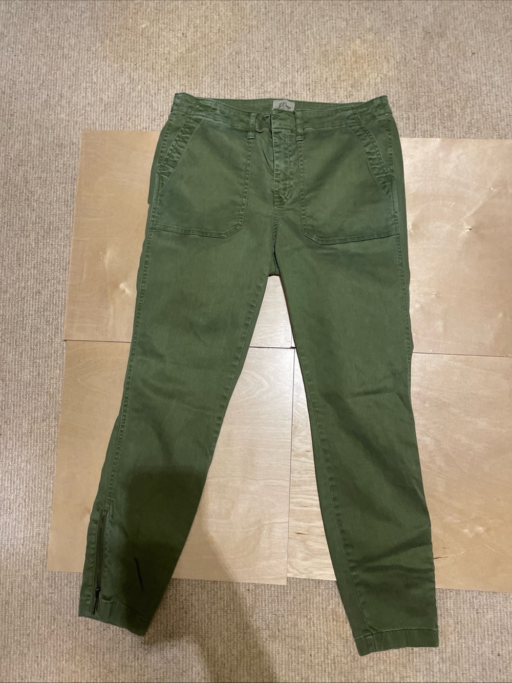 J. Crew Light Olive Green Casual Pants Skinny Size 30